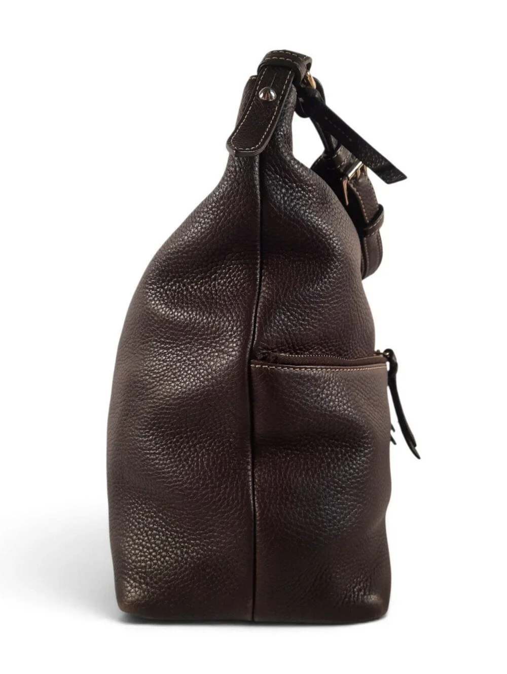 DOONEY & BOURKE Equestrian Bridle Leather Hobo Zip Pocket Sac Slouchy  Buckle